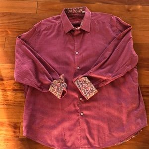 Burgundy-rose colored Robert Graham 3XL
